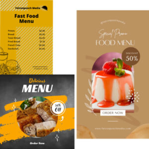 Brochures and Menus